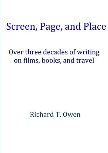 Stock image for Screen, Page, and Place: Over three decades of writing on films, books and travel for sale by Chiron Media