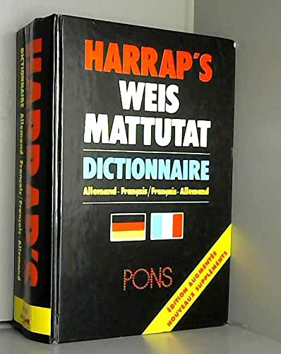 9780245502866: Harrap's Weis Mattutat: Dictionnaire allemand-franais Pons