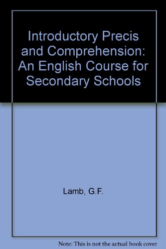 Imagen de archivo de Introductory Precis and Comprehension: An English Course for Secondary Schools a la venta por Antiquariat Armebooks