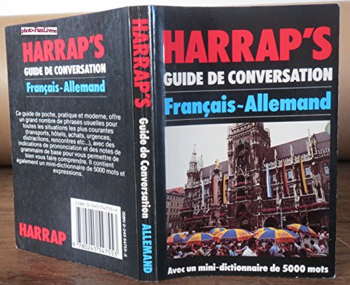 Imagen de archivo de HARRAP'S guide de conversation franais allemand a la venta por LeLivreVert