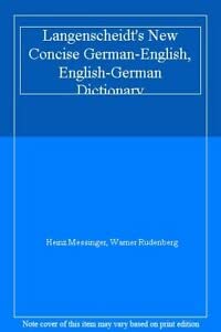 Beispielbild fr Langenscheidt's New Concise German-English, English-German Dictionary zum Verkauf von WorldofBooks