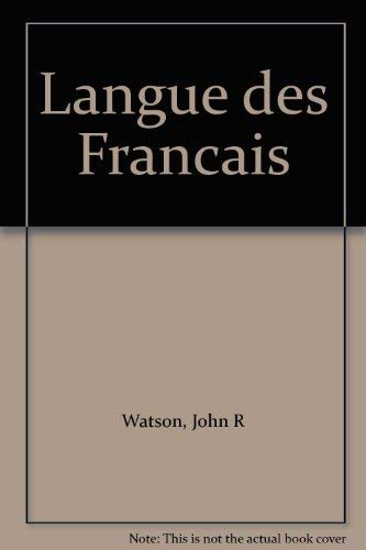 Stock image for Langue des Francais: Bk. 2 for sale by WorldofBooks