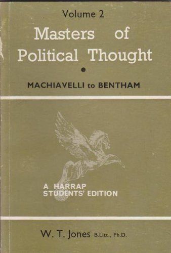 9780245567827: Masters of Political Thought: From Plato to Machiavelli v. 1