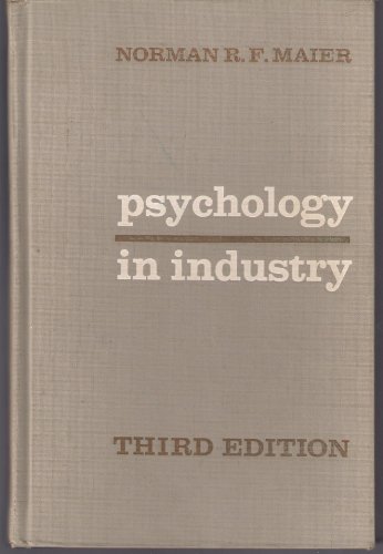 Stock image for Psychology in Industry for sale by Wonder Book