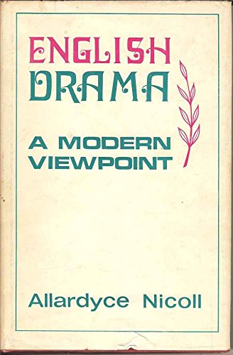 Beispielbild fr English Drama: A Modern Viewpoint zum Verkauf von GloryBe Books & Ephemera, LLC