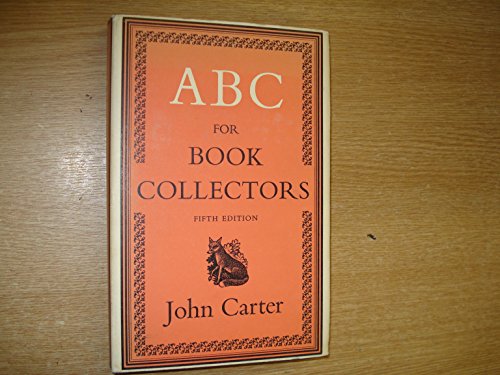 Imagen de archivo de ABC for book collectors a la venta por Dufour Editions Inc.