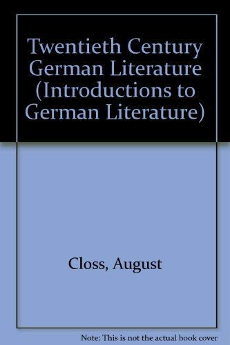 Stock image for Twentieth Century German Literature for sale by Better World Books Ltd