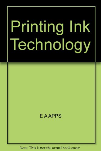 Beispielbild fr Printing Ink Technology zum Verkauf von Wonder Book