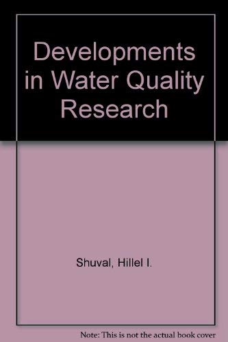 9780250399611: Developments in Water Quality Research