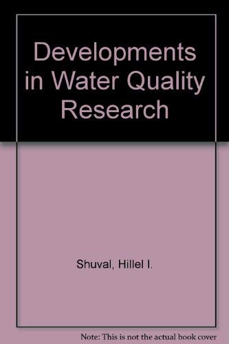 9780250399611: Developments in water quality research;: Proceedings