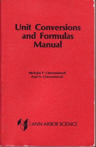 Imagen de archivo de Unit Conversions and Formulas Manual a la venta por HPB-Red