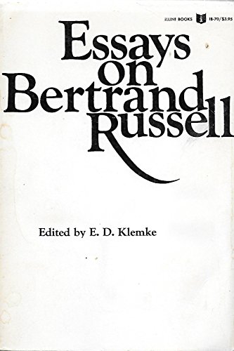 Imagen de archivo de Essays on Bertrand Russell a la venta por Bingo Used Books