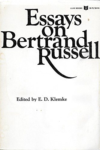 Stock image for Essays on Bertrand Russell for sale by Better World Books