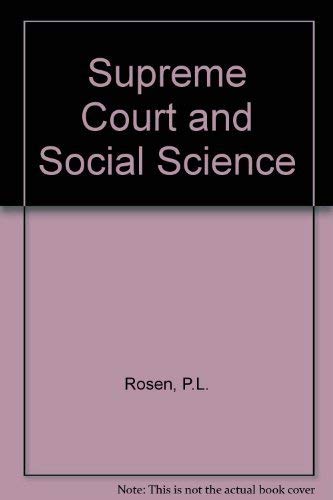 Imagen de archivo de Supreme Court and Social Science a la venta por Lowry's Books