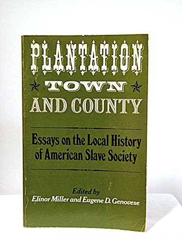 Stock image for Plantation, Town, And County Essays On The Local History Of American Slave Society for sale by Willis Monie-Books, ABAA
