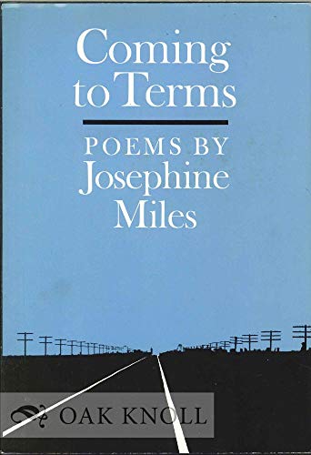 Imagen de archivo de Coming to Terms: Poems a la venta por Housing Works Online Bookstore
