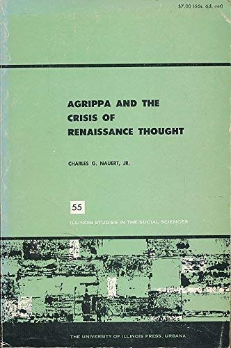Beispielbild fr Agrippa and the Crisis of Renaissance Thought. zum Verkauf von Black Cat Hill Books