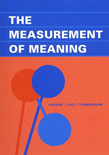 Stock image for The Measurement of Meaning for sale by Bookmans