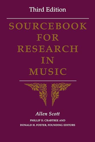 Imagen de archivo de Sourcebook for Research in Music a la venta por Blackwell's