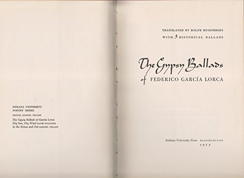 Stock image for The Gypsy Ballads of Garcia Lorca for sale by ThriftBooks-Dallas
