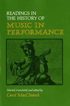 9780253144959: Readings in the History of Music in Performance