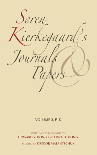 Soren Kierkegaard's Journals and Papers, Vol. 2: F-K (9780253182418) by Kierkegaard, SÃ¸ren