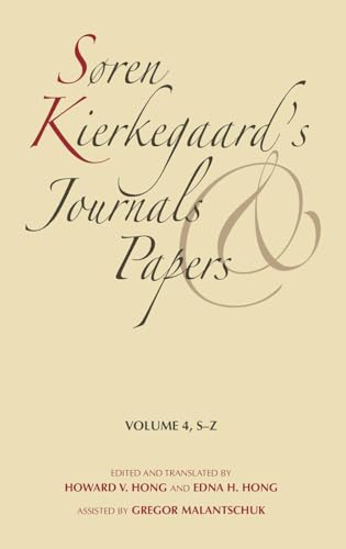 Imagen de archivo de Soren Kierkegaard's Journals and Papers Volume 4 S-Z a la venta por JPH Books