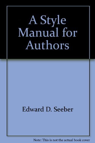 9780253200761: A Style Manual for Authors