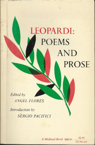 Beispielbild fr Leopardi: Poems and Prose zum Verkauf von Ed's Editions LLC, ABAA