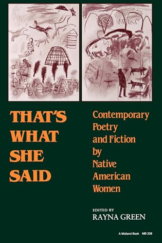 Stock image for That's What She Said: Contemporary Poetry and Fiction by Native American Women (A Midland Book) for sale by Books From California