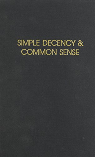Stock image for Simple Decency and Common Sense : The Southern Conference Movement, 1938-1963 for sale by Better World Books