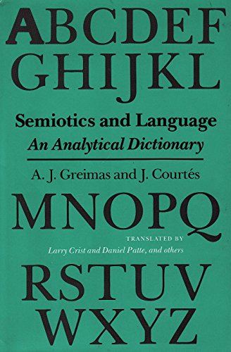 Imagen de archivo de Semiotics and Language: An Analytical Dictionary (Advances in Semiotics) a la venta por Friends of  Pima County Public Library