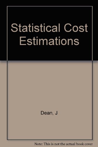 Stock image for Statistical Cost Estimation for sale by Better World Books