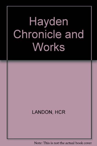 9780253370051: Hayden Chronicle and Works: Chronicle and Worksvol. V. Haydn: The Late Years 18011809