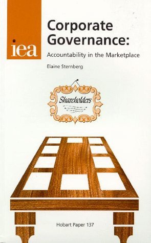 Stock image for Corporate Governance: Accountability in the Marketplace (Hobart Papers): No. 134 for sale by WorldofBooks