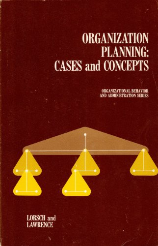 9780256004564: Organization Planning
