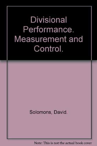 9780256005295: Divisional Performance: Measurement and Control