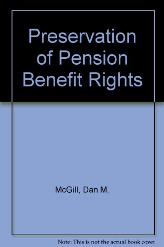 Imagen de archivo de Preservation of pension benefit rights, a la venta por Wonder Book