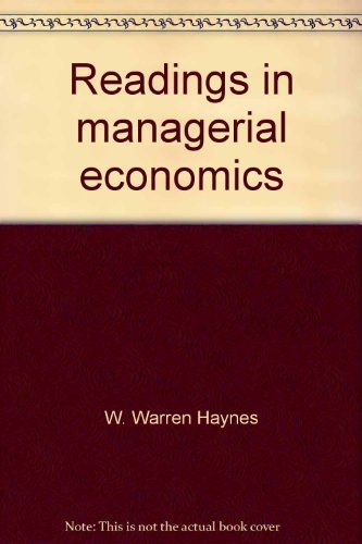 Stock image for Readings in Managerial Economics for sale by BookHolders