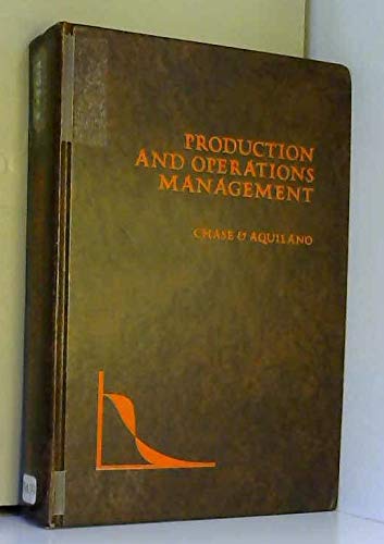 Stock image for Production and Operations Management -- A Life Cycle Approach -- (Irwin Series in Quantitative Analysis for Business) for sale by gigabooks