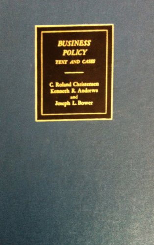 9780256014518: Business policy: text and cases