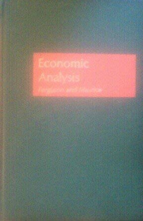 Imagen de archivo de Economic Analysis a la venta por Better World Books