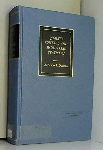 Stock image for Quality control and industrial statistics for sale by Green Street Books