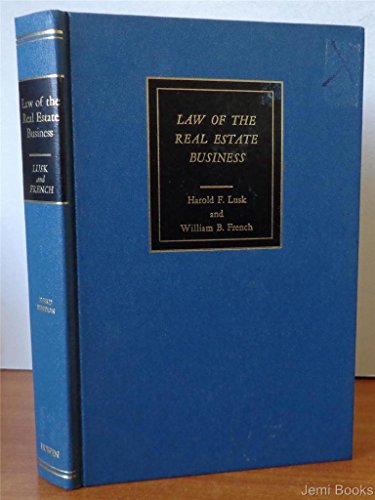 Imagen de archivo de Law of the Real Estate Business a la venta por Better World Books