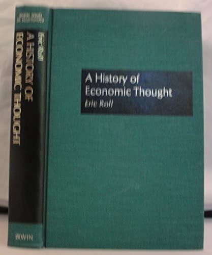 9780256016093: A history of economic thought, (The Irwin series in economics)
