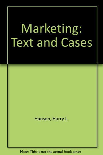 Imagen de archivo de Marketing: Text and Cases a la venta por BooksRun
