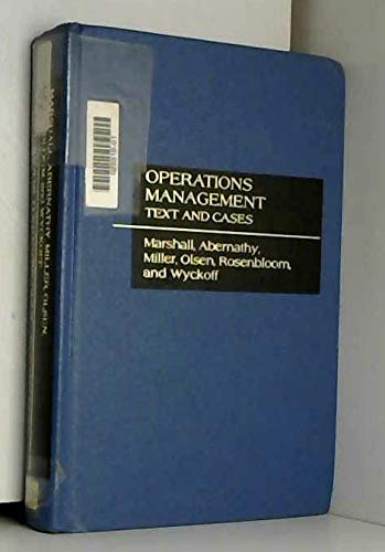 Stock image for Operations management: Text and cases for sale by Irish Booksellers