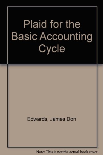 Beispielbild fr PLAID for the Basic Accounting Cycle (Irwin Programmed Learning Aid Series) zum Verkauf von Wonder Book