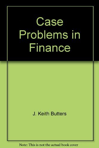 Beispielbild fr Case Problems in Finance zum Verkauf von Wonder Book