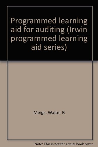 Beispielbild fr Programmed learning aid for auditing (Irwin programmed learning aid series) zum Verkauf von Wonder Book
